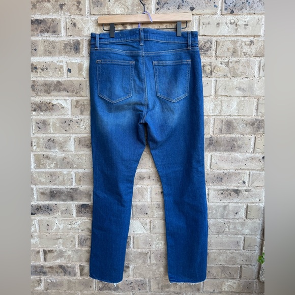 Loft the boot raw hem Stylish Blue Denim Jeans Sz 10 - Picture 4 of 11